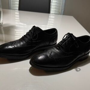 Cole Haan Black Leather Oxfords